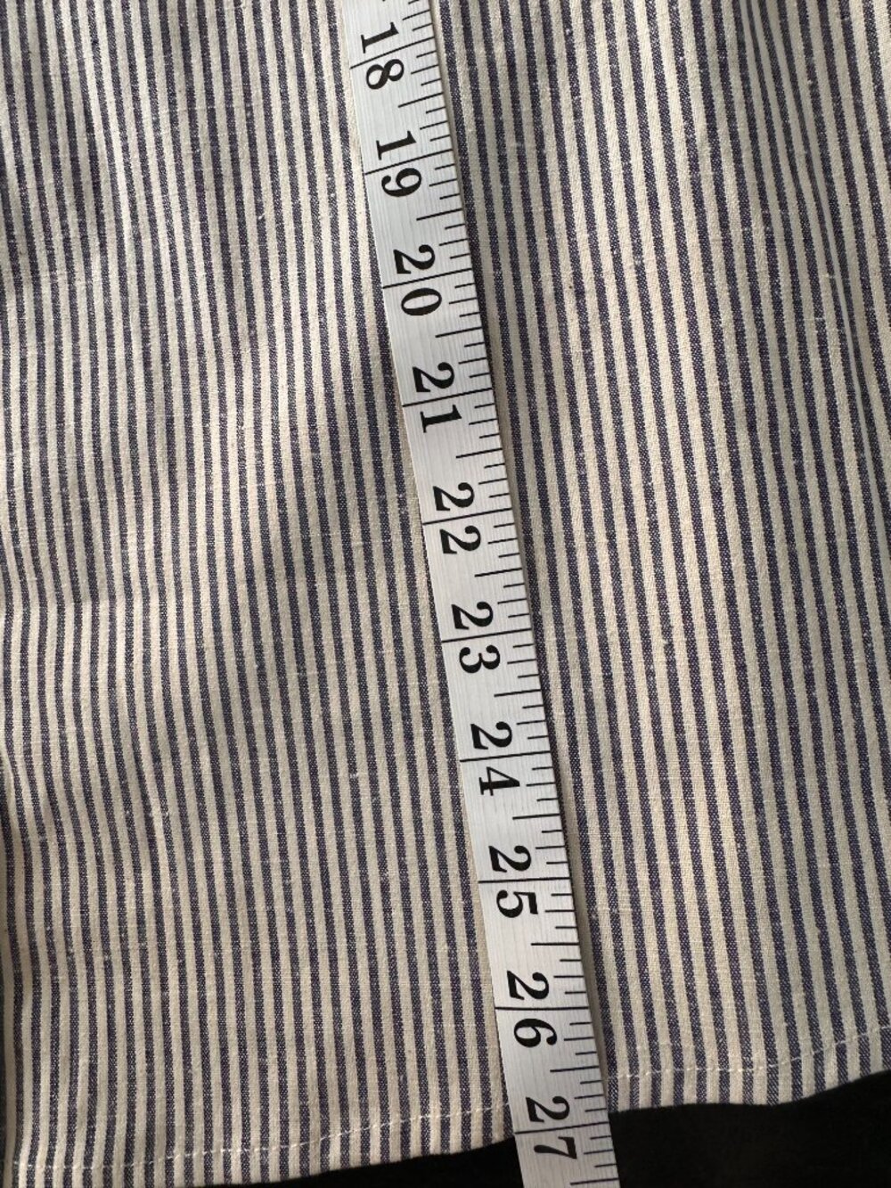 NWT Sézane Chemise Tomboy Stripe Shirt Ecru Blue Button Down Cotton 44 /US 12 - Picture 9 of 11